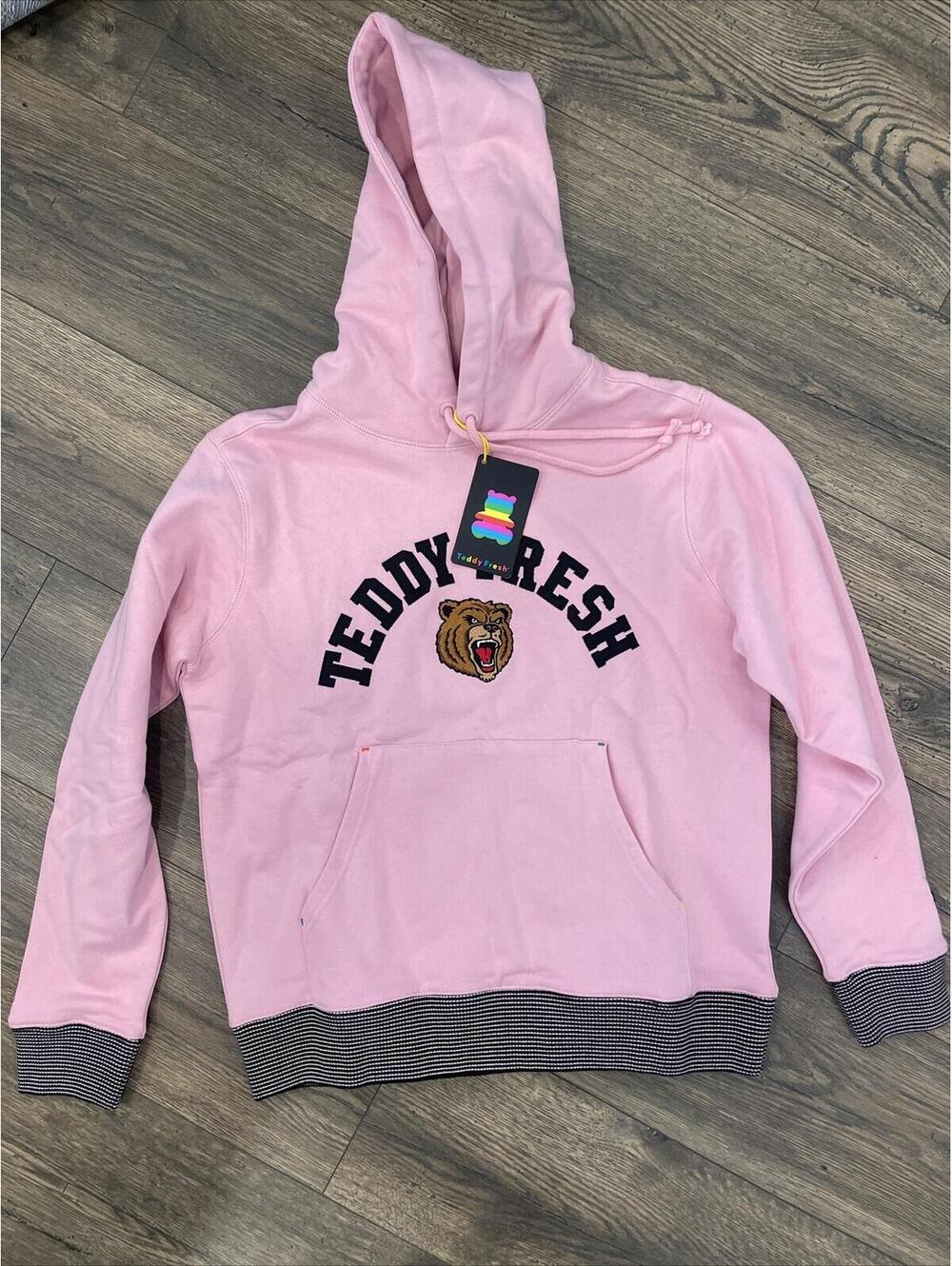 womens pink teddy fresh hoodie size XS